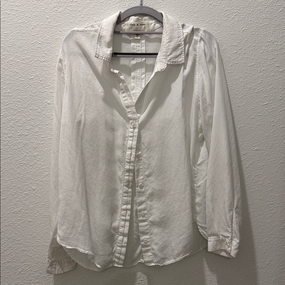 Anthropologie White Button Down Shirt